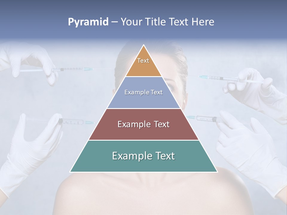 Blue Background Scared Beauty PowerPoint Template