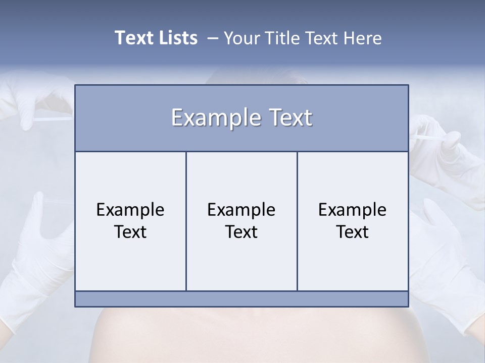 Blue Background Scared Beauty PowerPoint Template