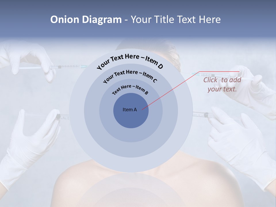 Blue Background Scared Beauty PowerPoint Template