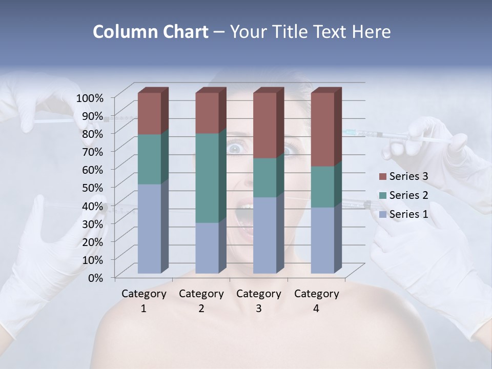 Blue Background Scared Beauty PowerPoint Template