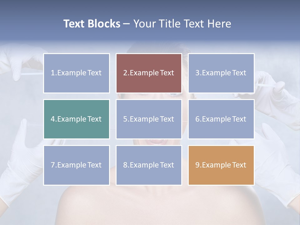 Blue Background Scared Beauty PowerPoint Template