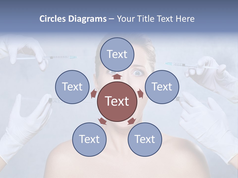 Blue Background Scared Beauty PowerPoint Template