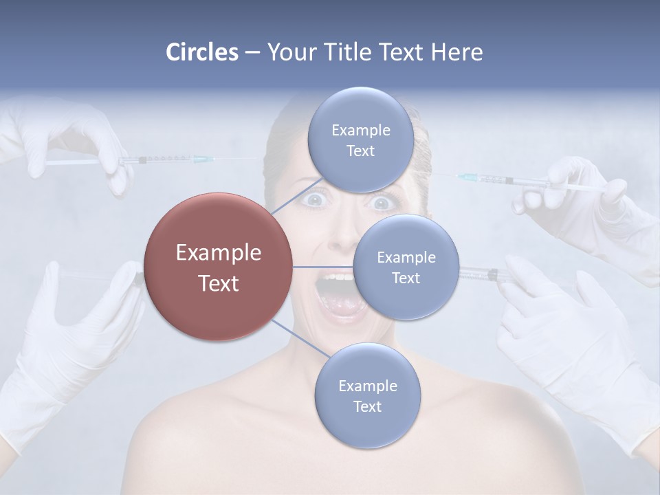 Blue Background Scared Beauty PowerPoint Template