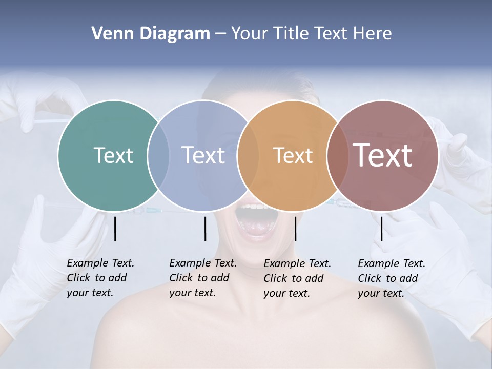 Blue Background Scared Beauty PowerPoint Template