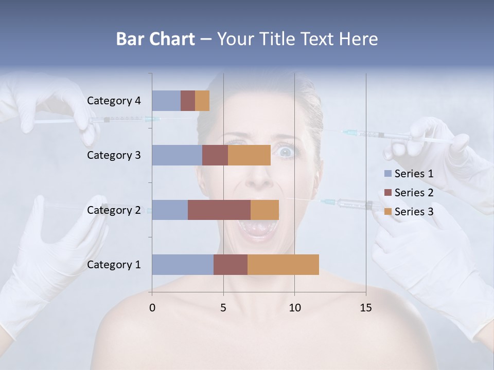 Blue Background Scared Beauty PowerPoint Template