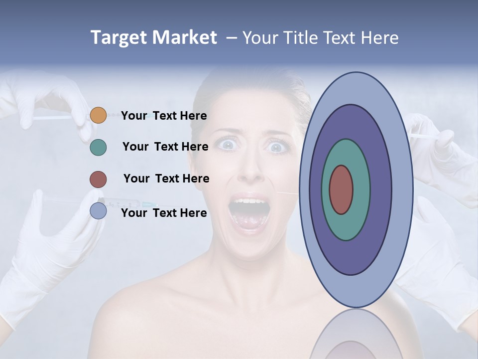 Blue Background Scared Beauty PowerPoint Template