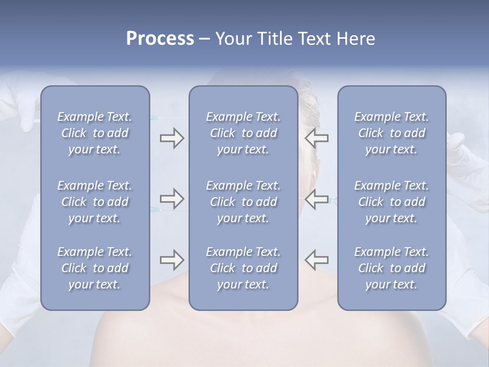 Blue Background Scared Beauty PowerPoint Template