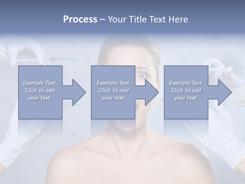 Blue Background Scared Beauty PowerPoint Template