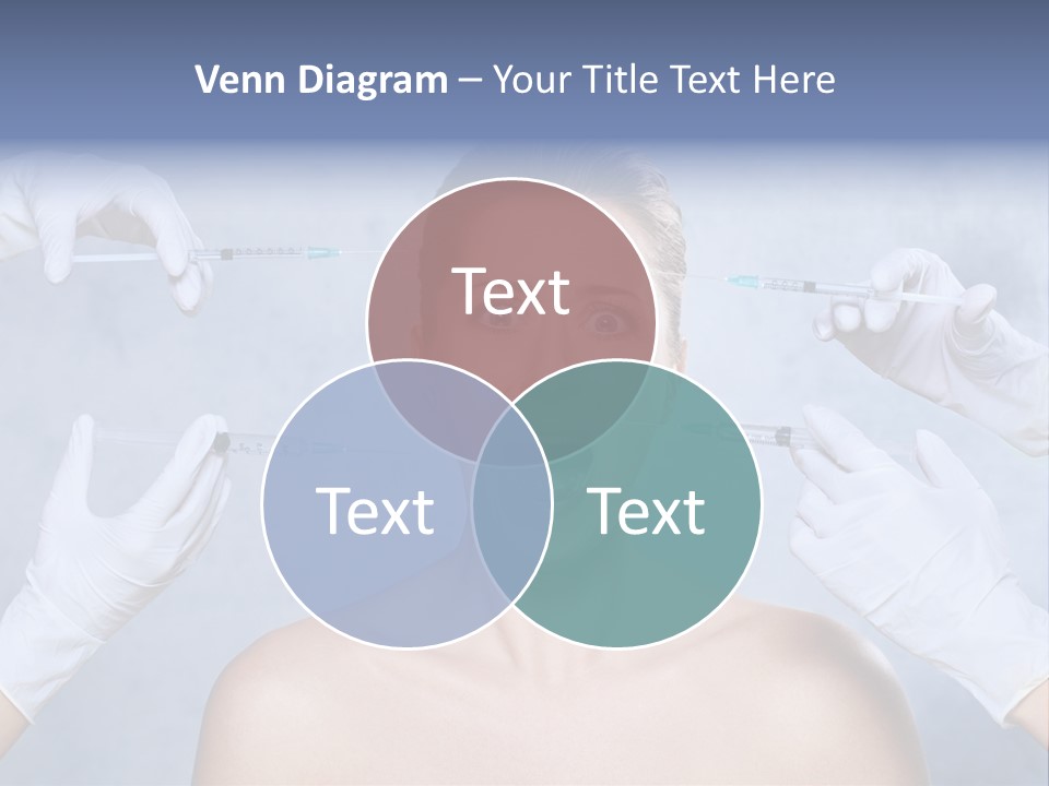 Blue Background Scared Beauty PowerPoint Template