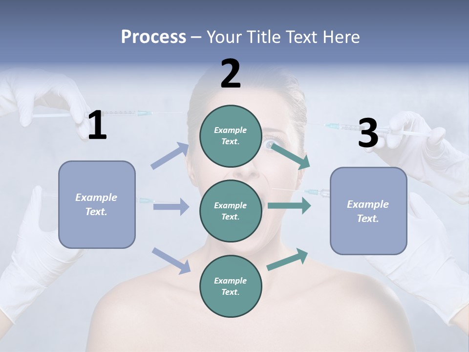 Blue Background Scared Beauty PowerPoint Template