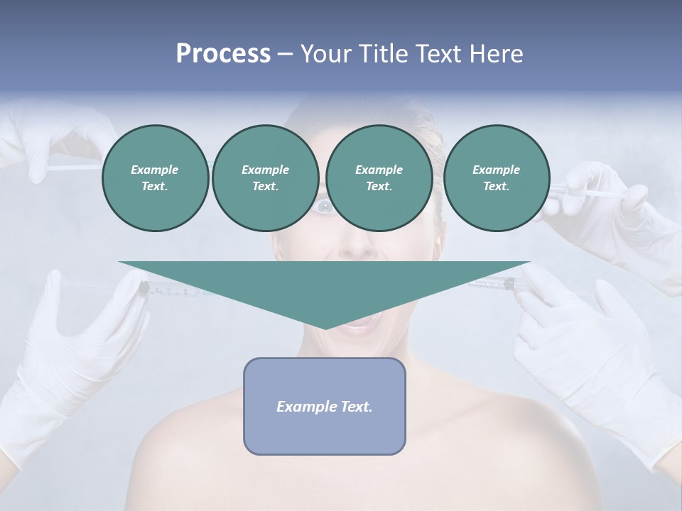 Blue Background Scared Beauty PowerPoint Template