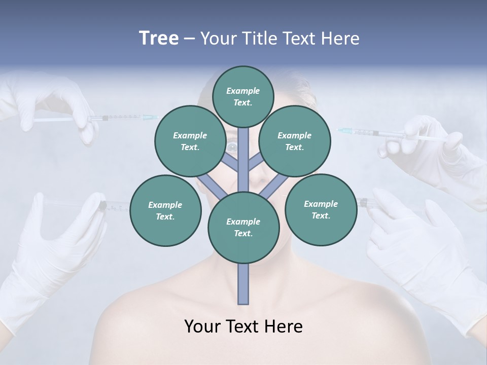 Blue Background Scared Beauty PowerPoint Template