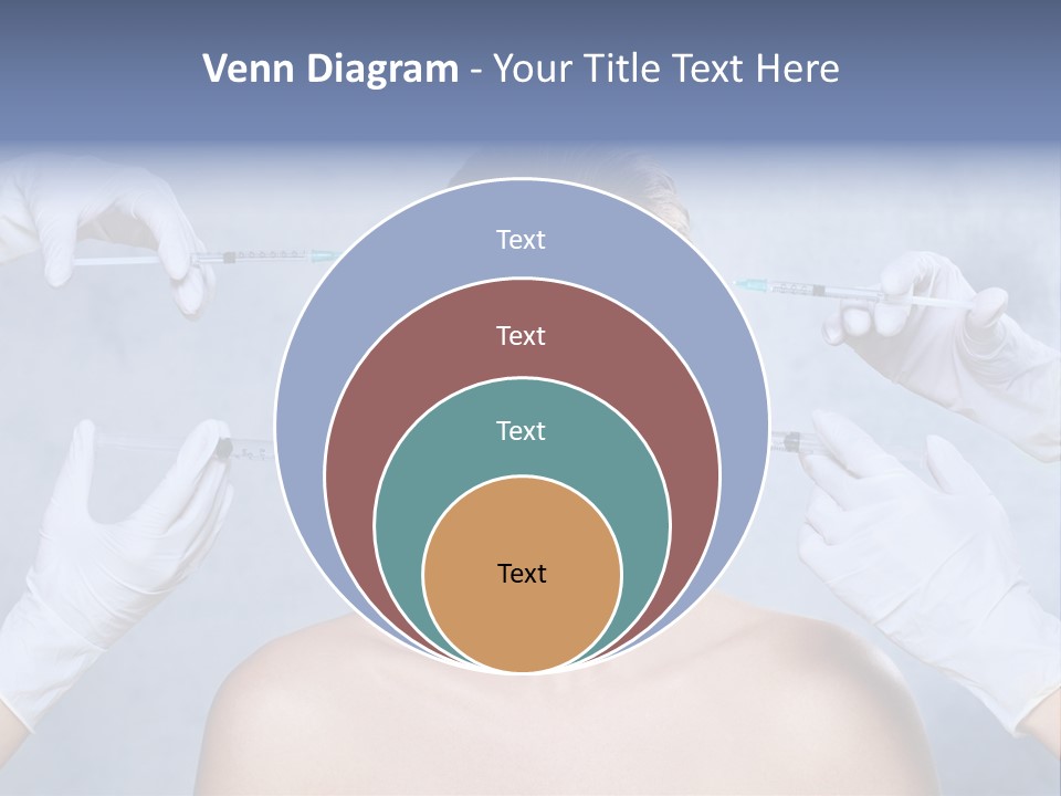 Blue Background Scared Beauty PowerPoint Template