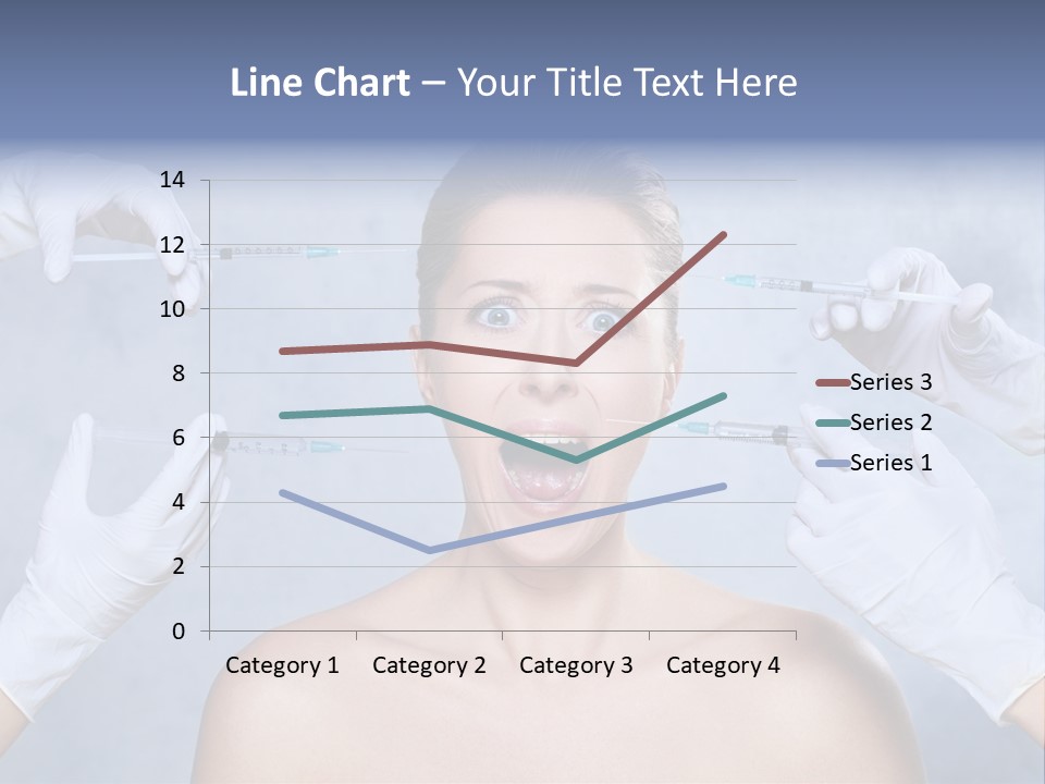 Blue Background Scared Beauty PowerPoint Template