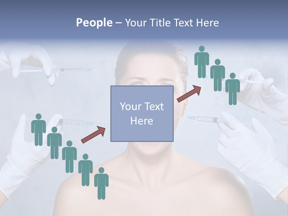 Blue Background Scared Beauty PowerPoint Template