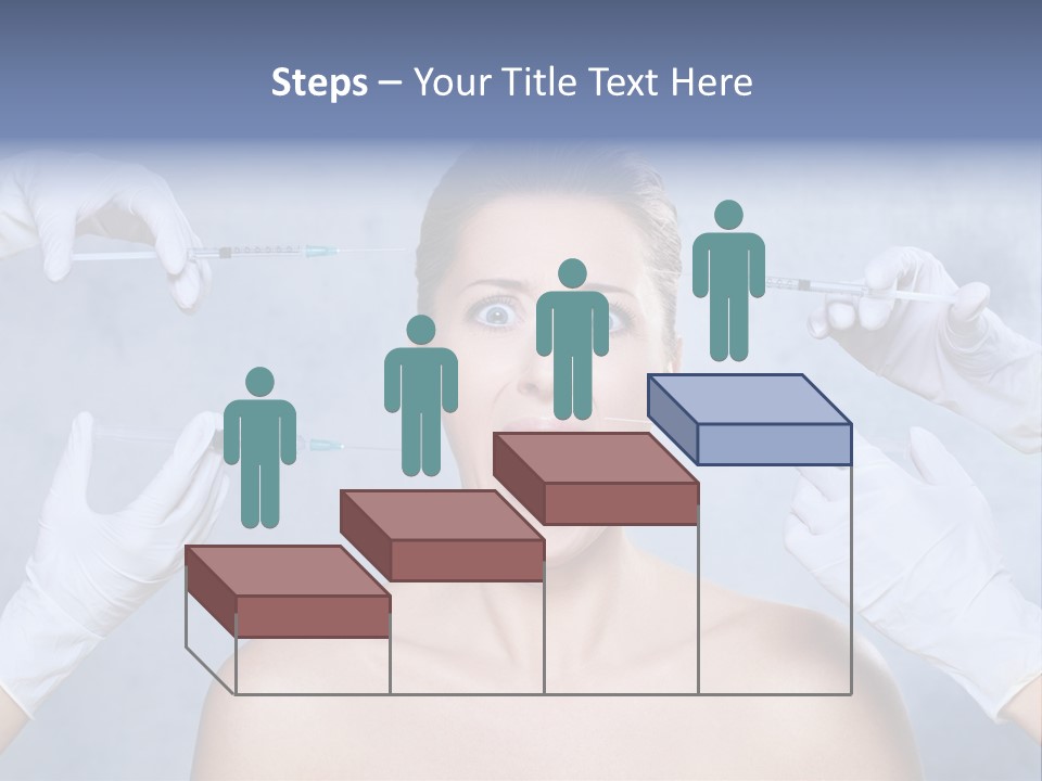 Blue Background Scared Beauty PowerPoint Template