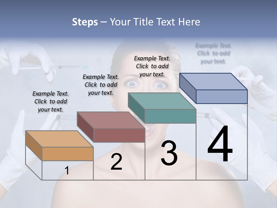 Blue Background Scared Beauty PowerPoint Template