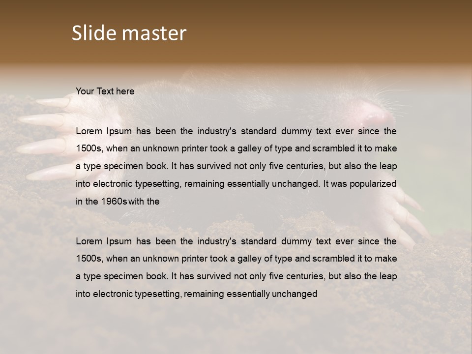 Harmful World Molehill PowerPoint Template