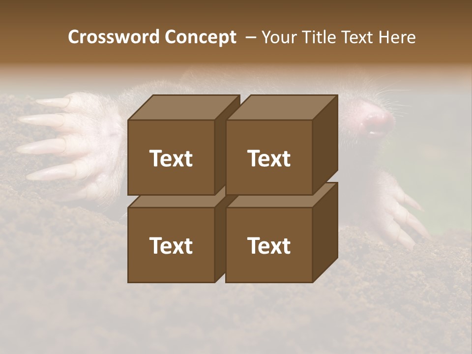 Harmful World Molehill PowerPoint Template