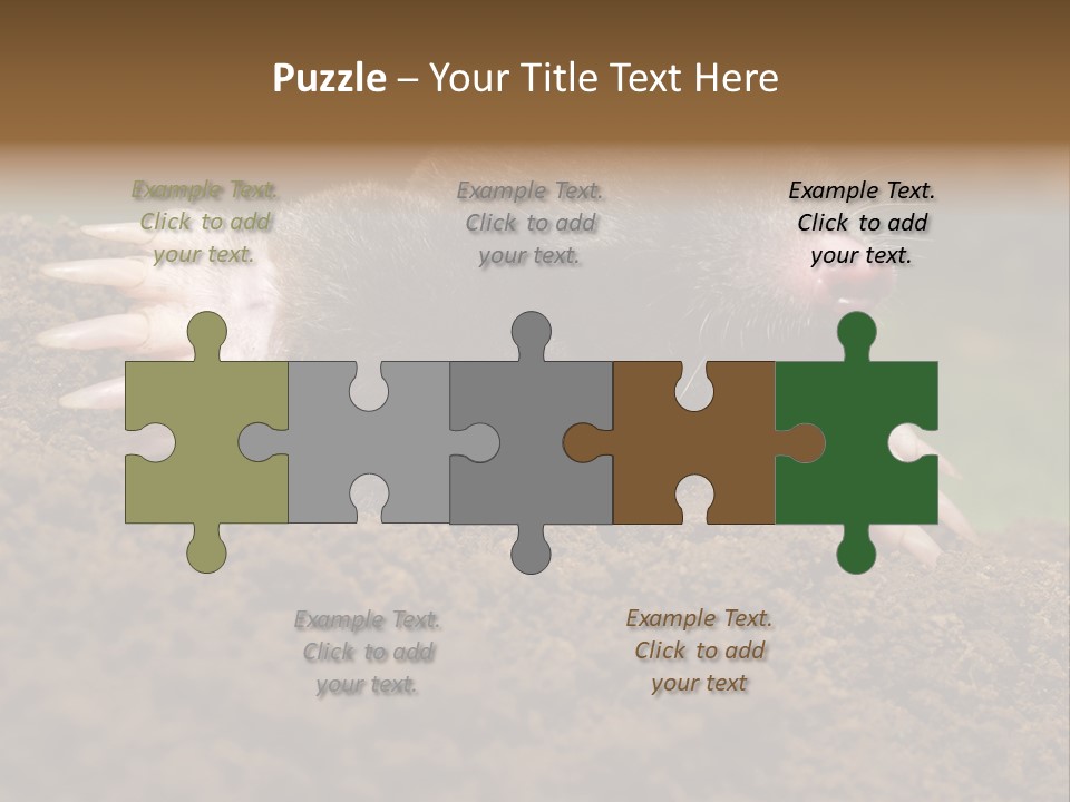 Harmful World Molehill PowerPoint Template