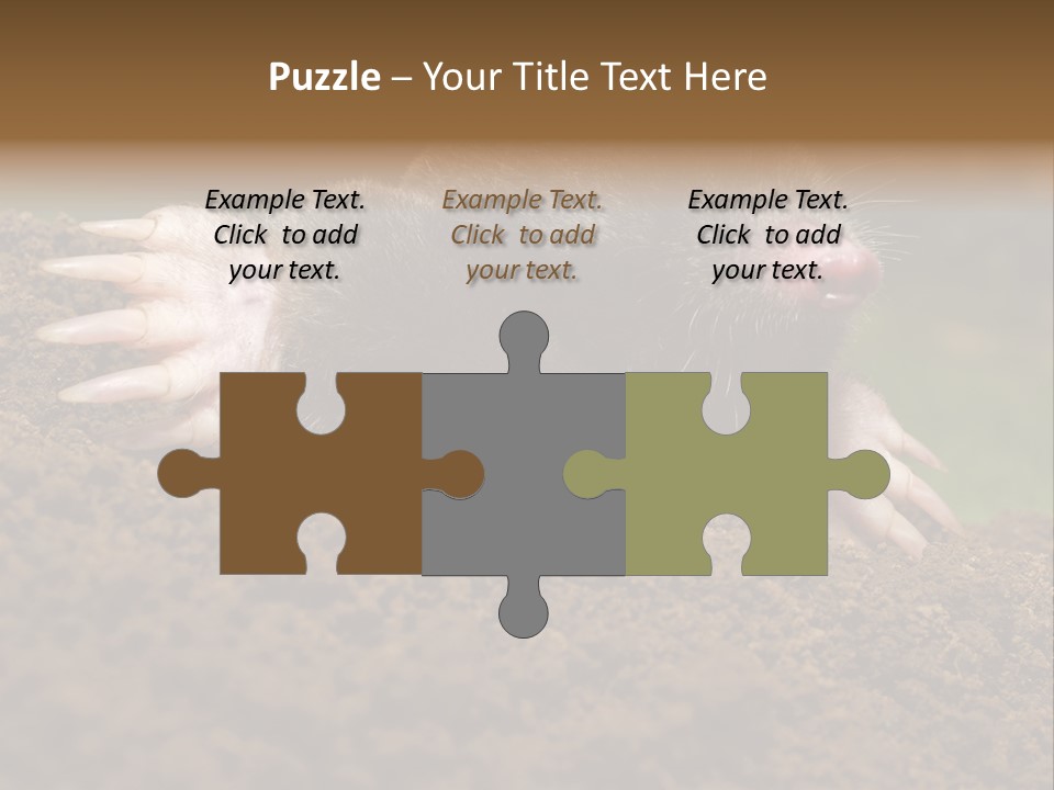 Harmful World Molehill PowerPoint Template