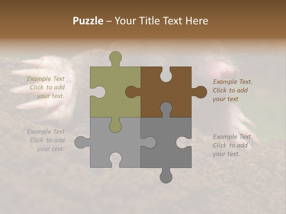 Harmful World Molehill PowerPoint Template