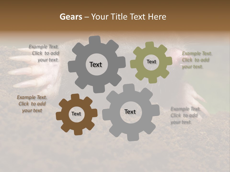 Harmful World Molehill PowerPoint Template