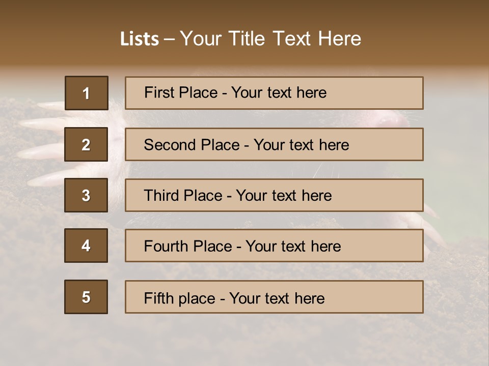 Harmful World Molehill PowerPoint Template
