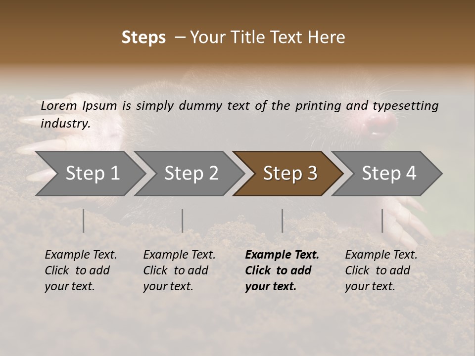 Harmful World Molehill PowerPoint Template