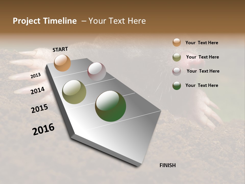 Harmful World Molehill PowerPoint Template