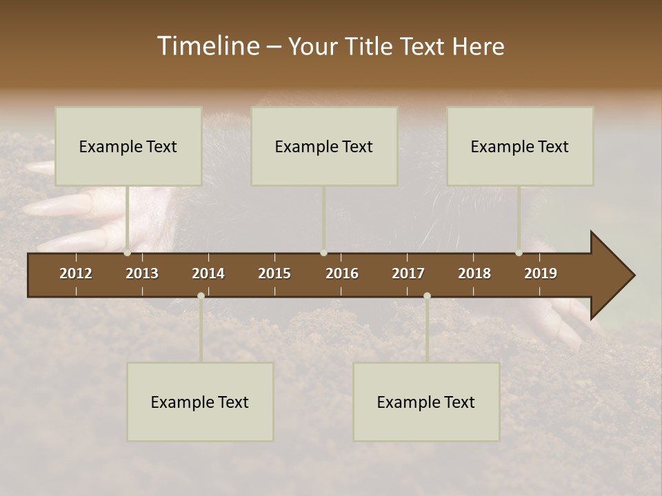 Harmful World Molehill PowerPoint Template