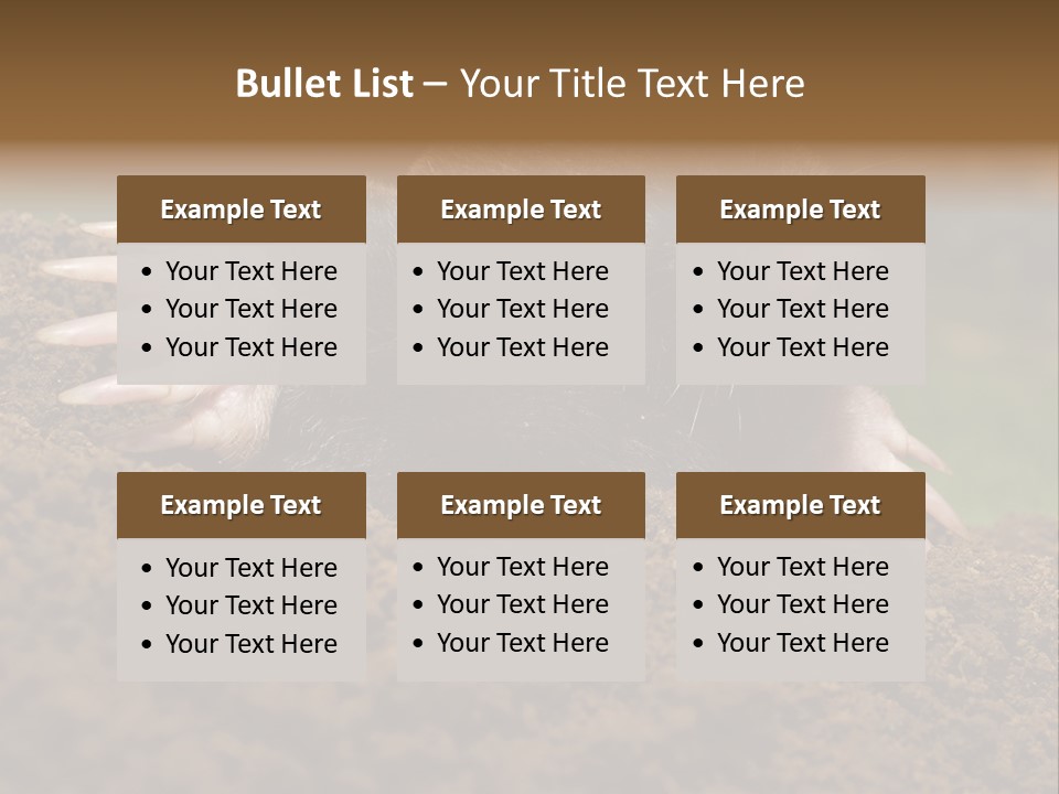 Harmful World Molehill PowerPoint Template