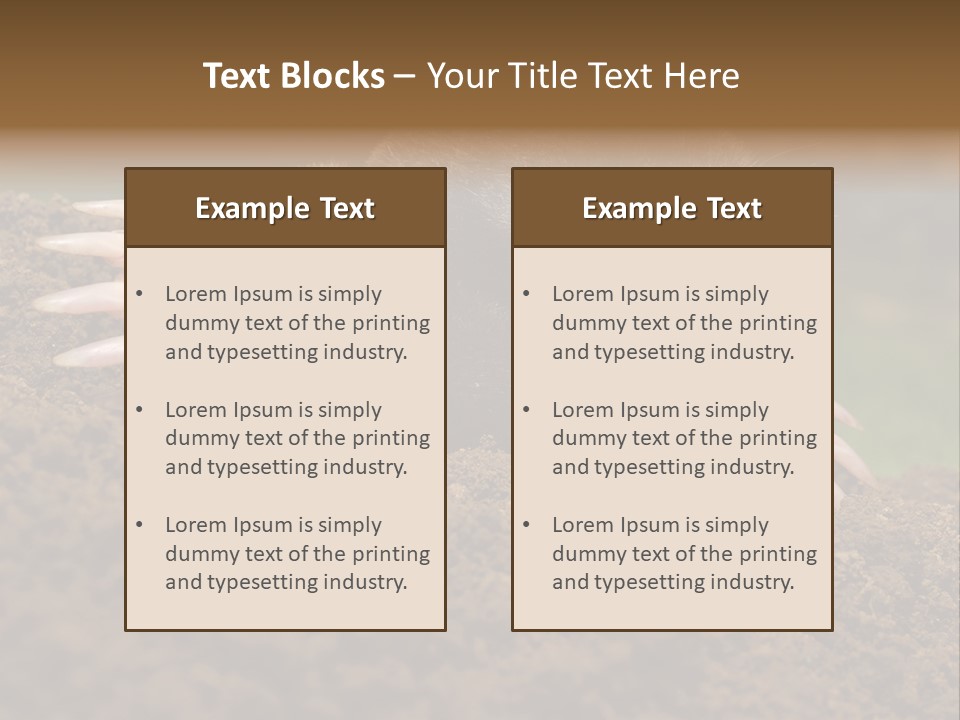 Harmful World Molehill PowerPoint Template