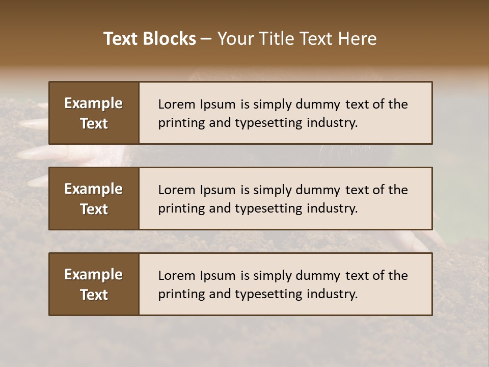 Harmful World Molehill PowerPoint Template
