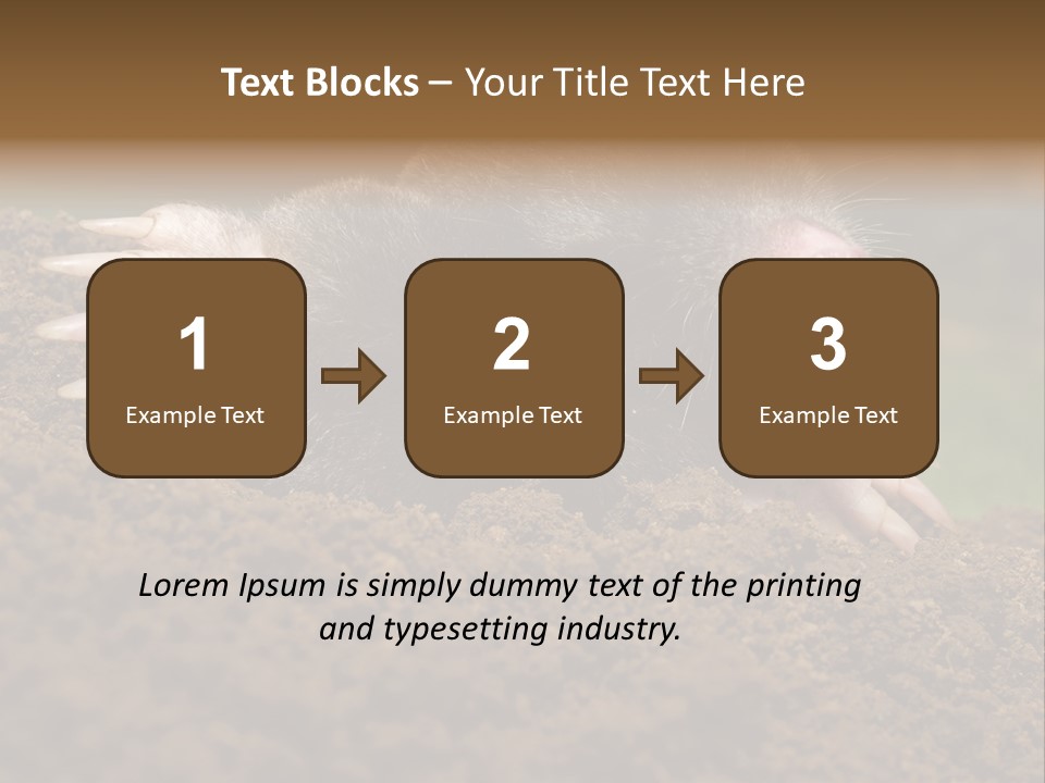 Harmful World Molehill PowerPoint Template