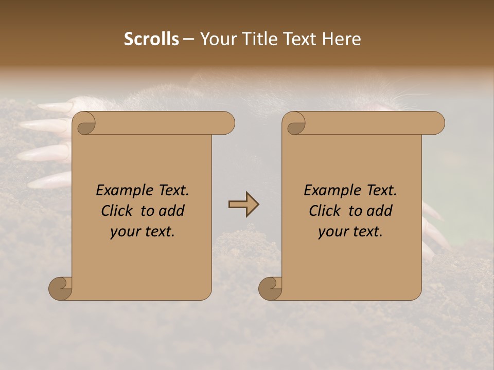 Harmful World Molehill PowerPoint Template