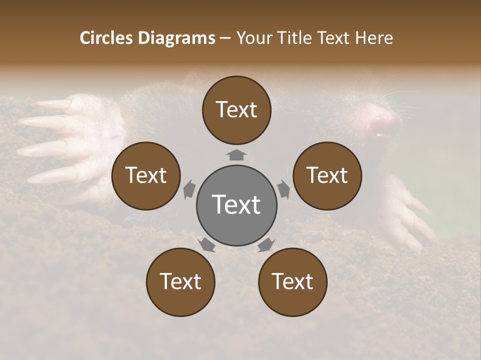 Harmful World Molehill PowerPoint Template