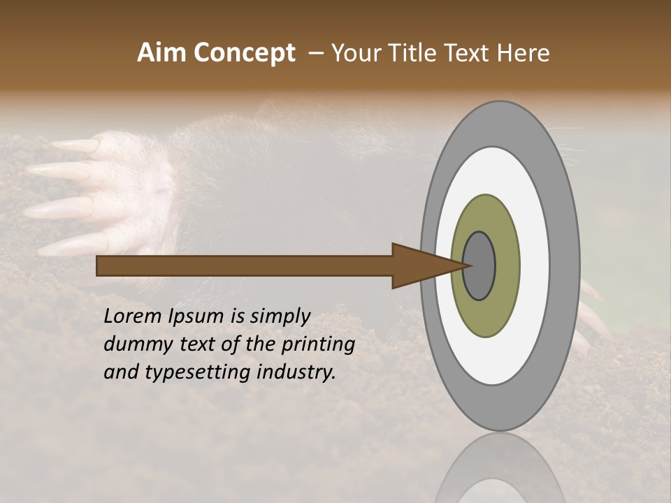 Harmful World Molehill PowerPoint Template