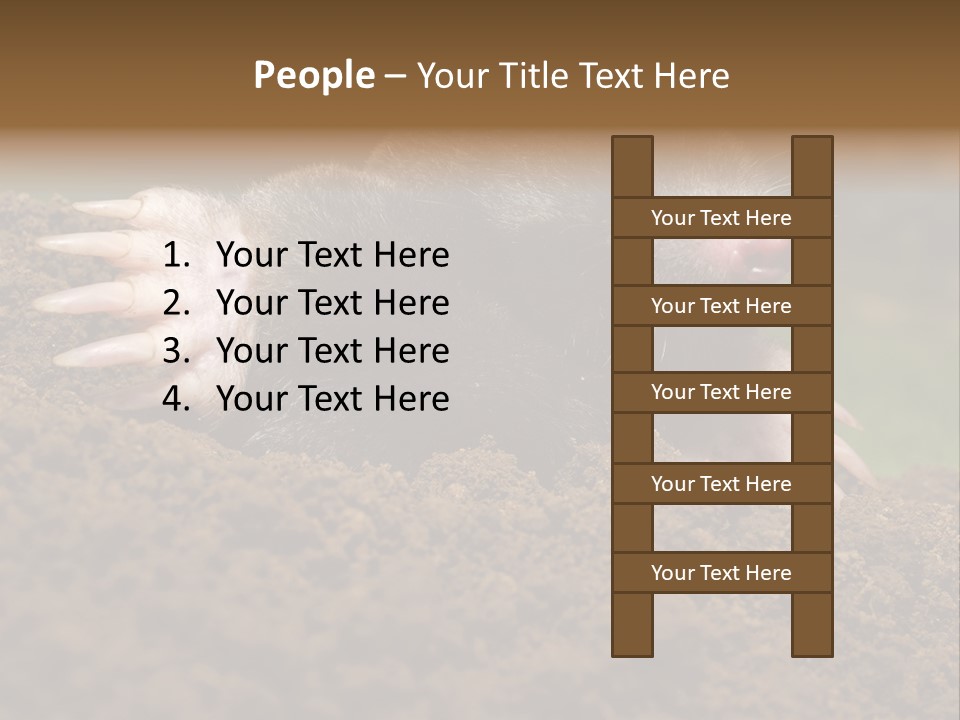 Harmful World Molehill PowerPoint Template