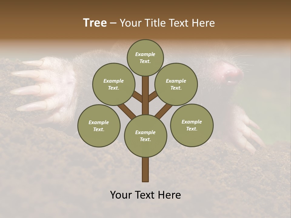 Harmful World Molehill PowerPoint Template