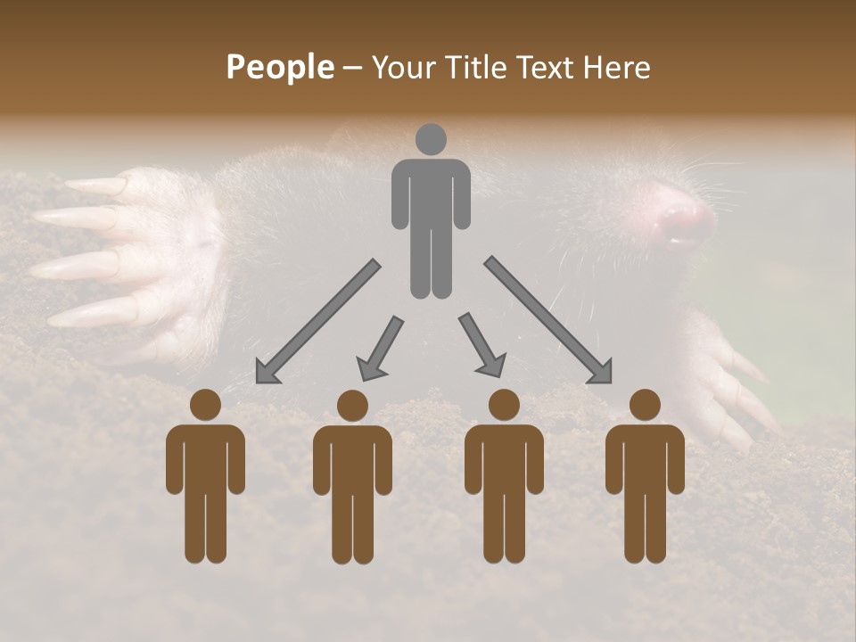 Harmful World Molehill PowerPoint Template