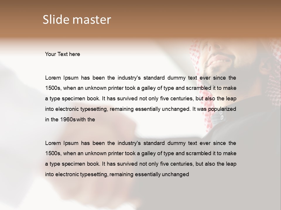 Job Shake Suit PowerPoint Template