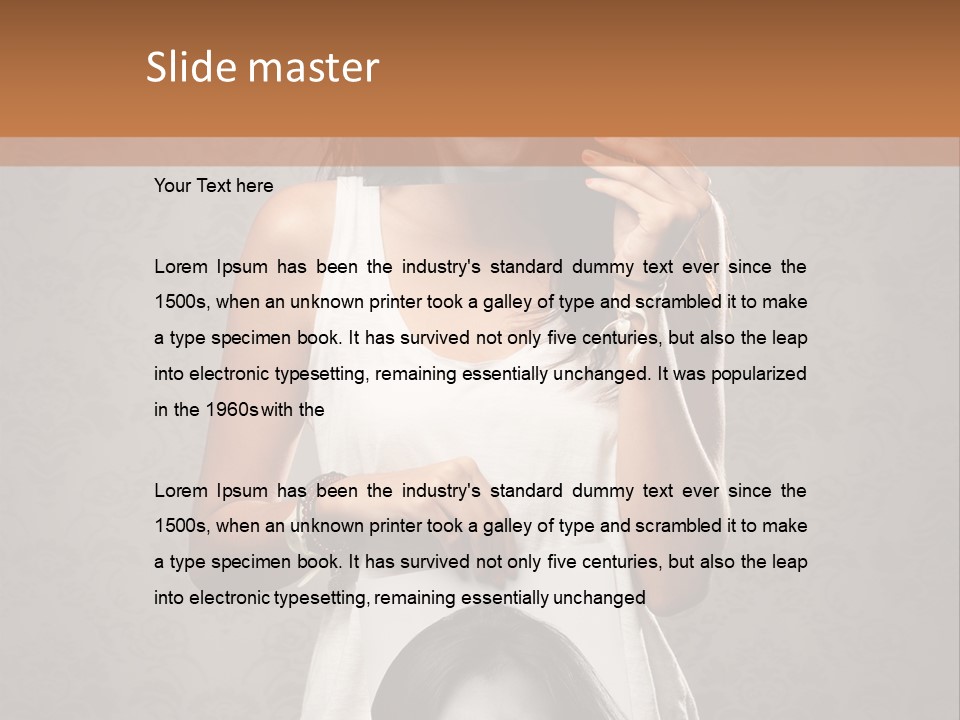 Headphones Elderly Old PowerPoint Template