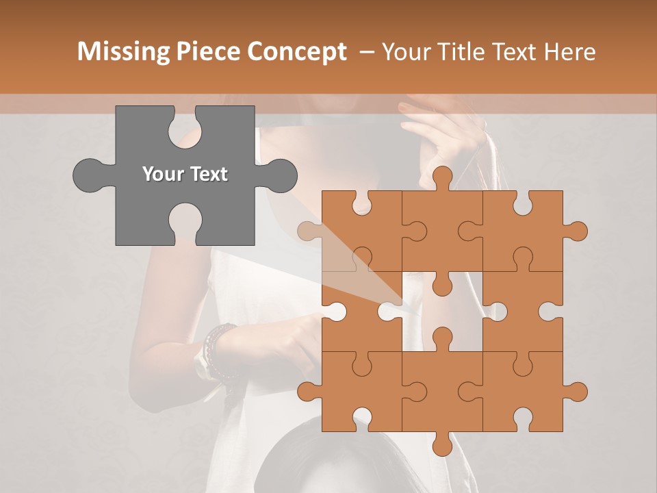 Headphones Elderly Old PowerPoint Template