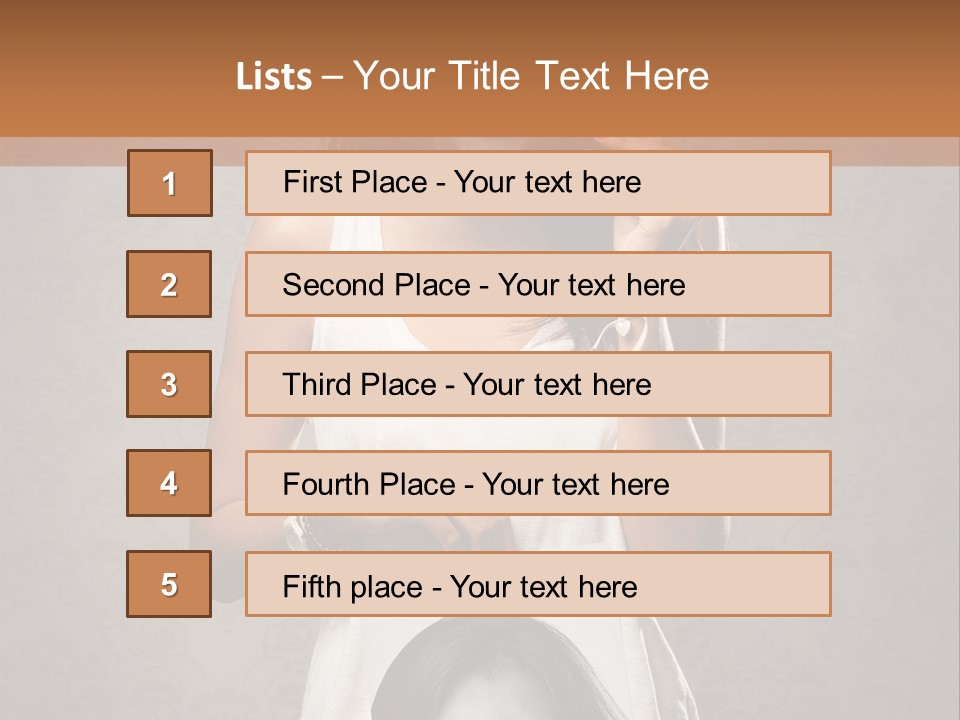 Headphones Elderly Old PowerPoint Template
