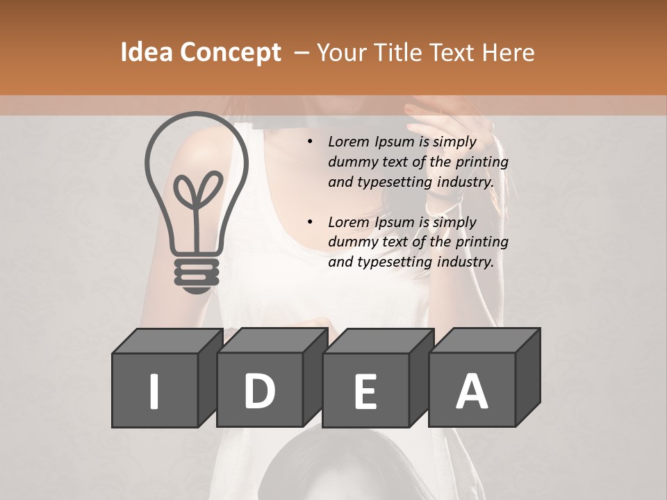 Headphones Elderly Old PowerPoint Template