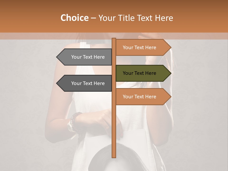 Headphones Elderly Old PowerPoint Template