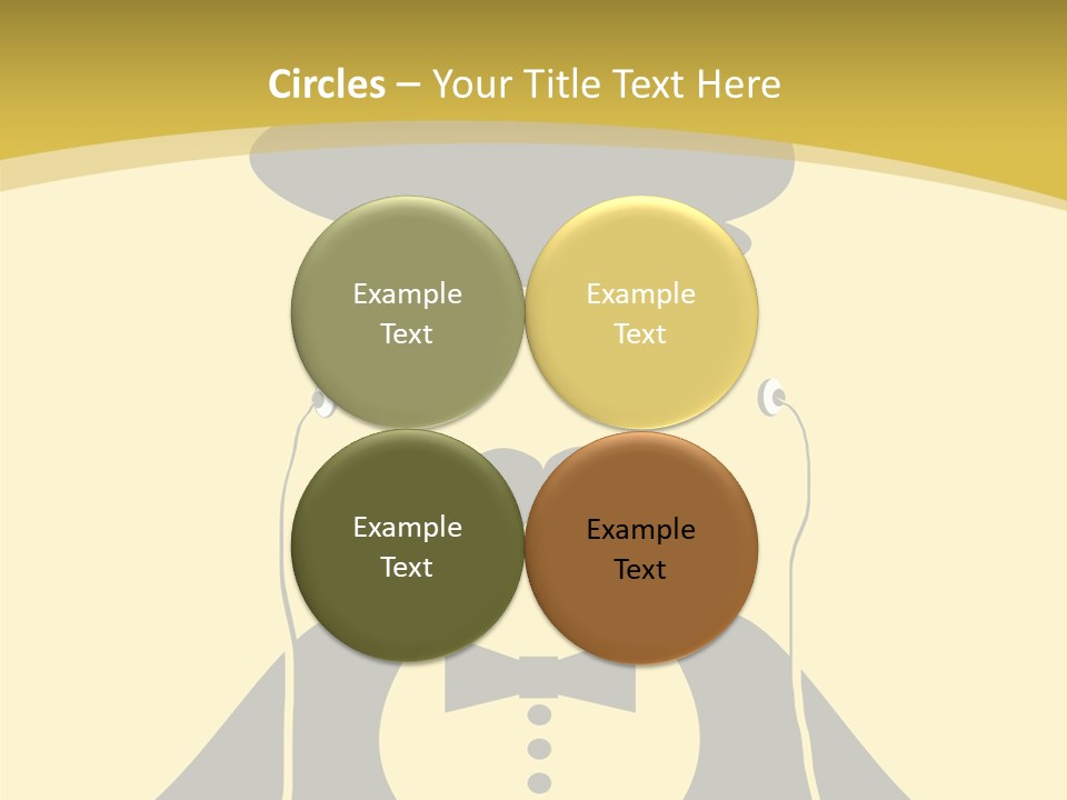 Headphones Elderly Old PowerPoint Template