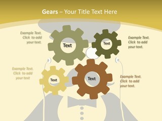 Headphones Elderly Old PowerPoint Template