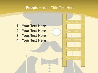 Headphones Elderly Old PowerPoint Template